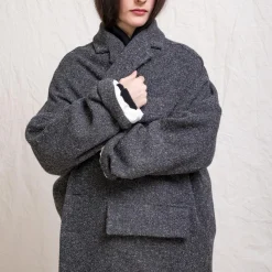 Album Di Famiglia - Manteau ample - Gris foncé