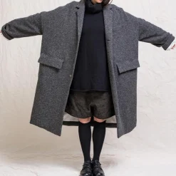 Album Di Famiglia - Manteau ample - Gris foncé