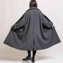 Album Di Famiglia - Manteau ample - Gris foncé