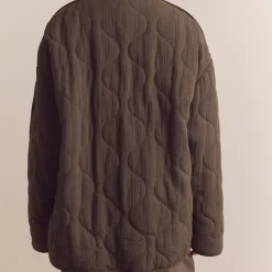 Amente - Veste Matelassée à Col Montant - Marron
