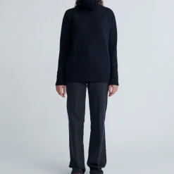 & Daughter - Tunique en maille Fintra - Noir