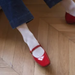 Anne Thomas - Ballerines Pavlova - Rouge