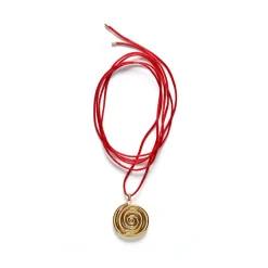 Anni Lu - Collier Spiral on a String - Rouge