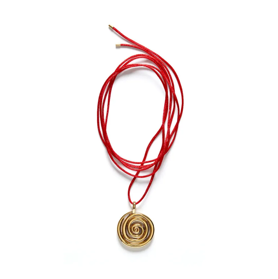 Anni Lu - Collier Spiral on a String - Rouge