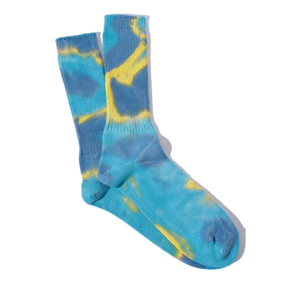 Anonymous ISM - Chaussettes Tie Dye - Bleu