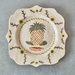Assiette Carré - Ananas