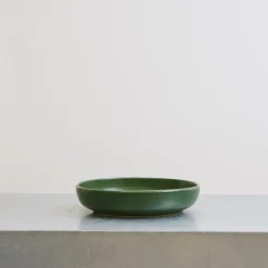 Assiette creuse en grès fin - Kaki