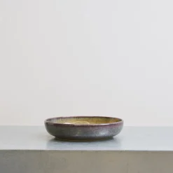 Assiette creuse en grès émaillé Jaspe - Vert