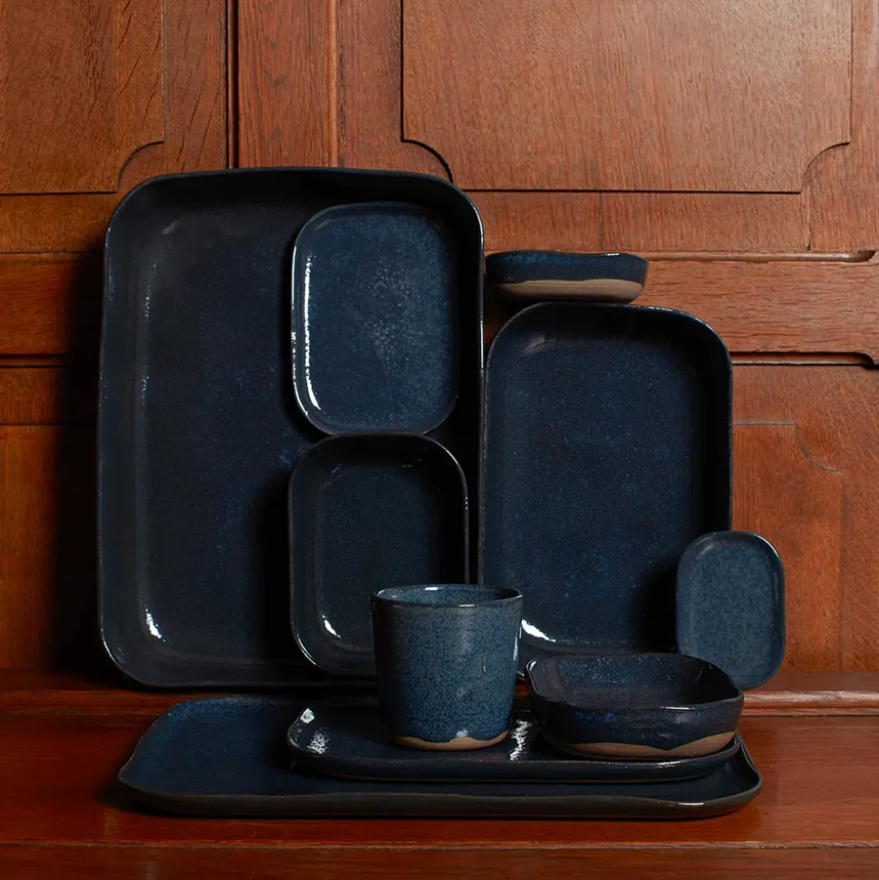 Assiette creuse en grès n°8 - Orage