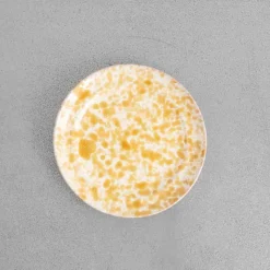 Assiette en faïence tachetée - Ambre