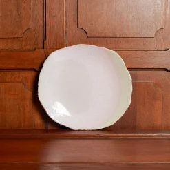Assiette en grès émaillé Wabi - Rose
