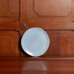 Assiette plate en faïence - Bleu Clair
