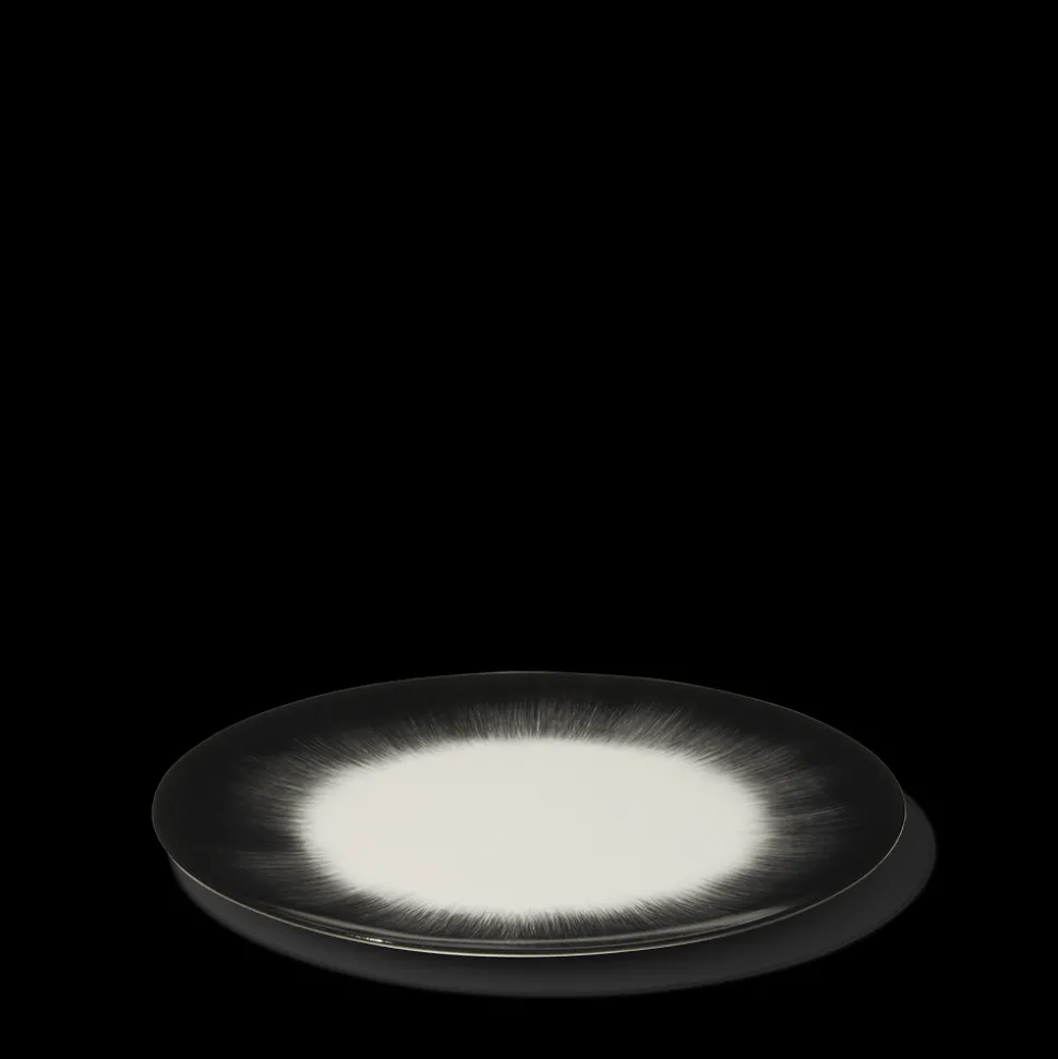 Assiette plate en porcelaine Ann Demeulemeester - Noir et blanc