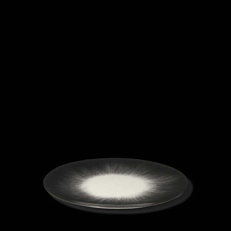 Assiette plate en porcelaine Ann Demeulemeester - Noir et blanc