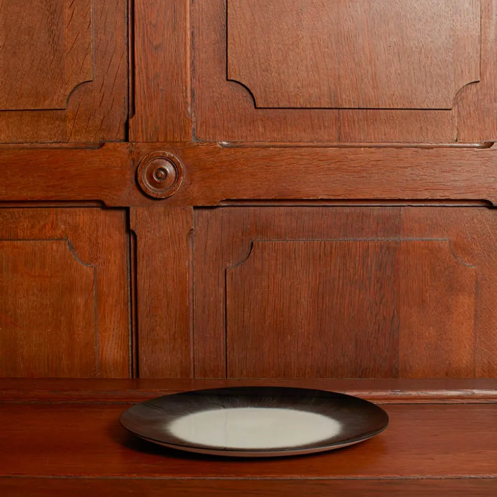Assiette plate en porcelaine Ann Demeulemeester - Noir et blanc