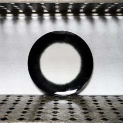 Assiette plate en porcelaine Ann Demeulemeester - Noir et blanc