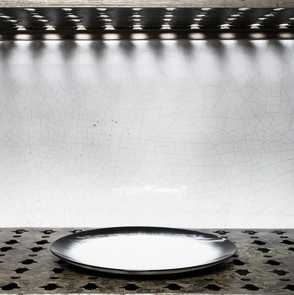 Assiette plate en porcelaine Ann Demeulemeester - Noir et blanc