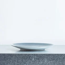 Assiette plate upcyclée - Bleu