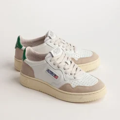Autry - Baskets Medalist Low Wom - Vert & Beige