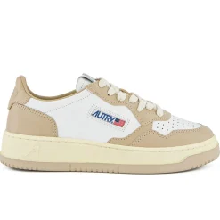 Autry - Medalist Low Wom - Blanc & Beige