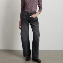B Sides - Jeans Relaxed Lasso Cuffed - Noir