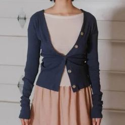 Baserange - Cardigan Tav - Bleu