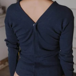 Baserange - Cardigan Tav - Bleu
