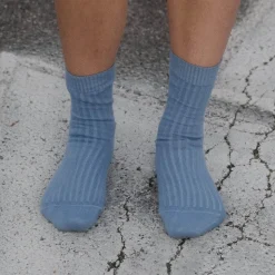 Baserange - Chaussettes côtelées Rib - Bleu
