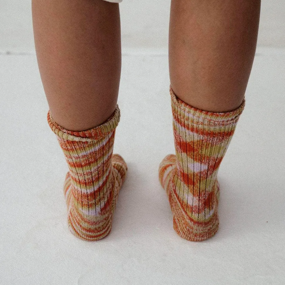 Baserange - Chaussettes Tordadés - Orange