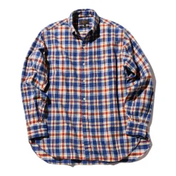 Beams Plus - Chemise Brushed Flannel - Bleu