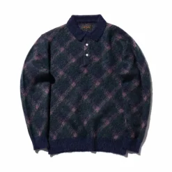 Beams Plus - Polo en laine - Marine
