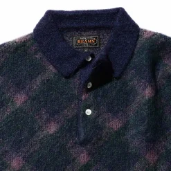 Beams Plus - Polo en laine - Marine
