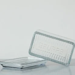 Beurrier en verre moulé