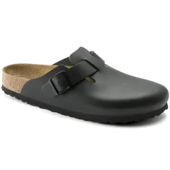 Birkenstock - Sabots Boston en cuir naturel - Noir