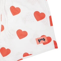 Bisous Skateboard - Short Coeur - Blanc