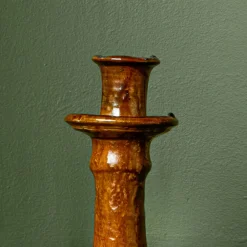 Bougeoir en céramique - Moutarde