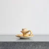 Bougeoir en céramique tacheté - Ambre