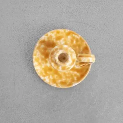 Bougeoir en céramique tacheté - Ambre