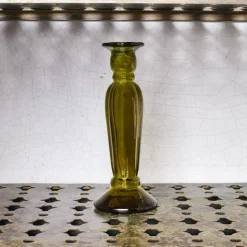 Bougeoir en verre recyclé - Vert - Anadir