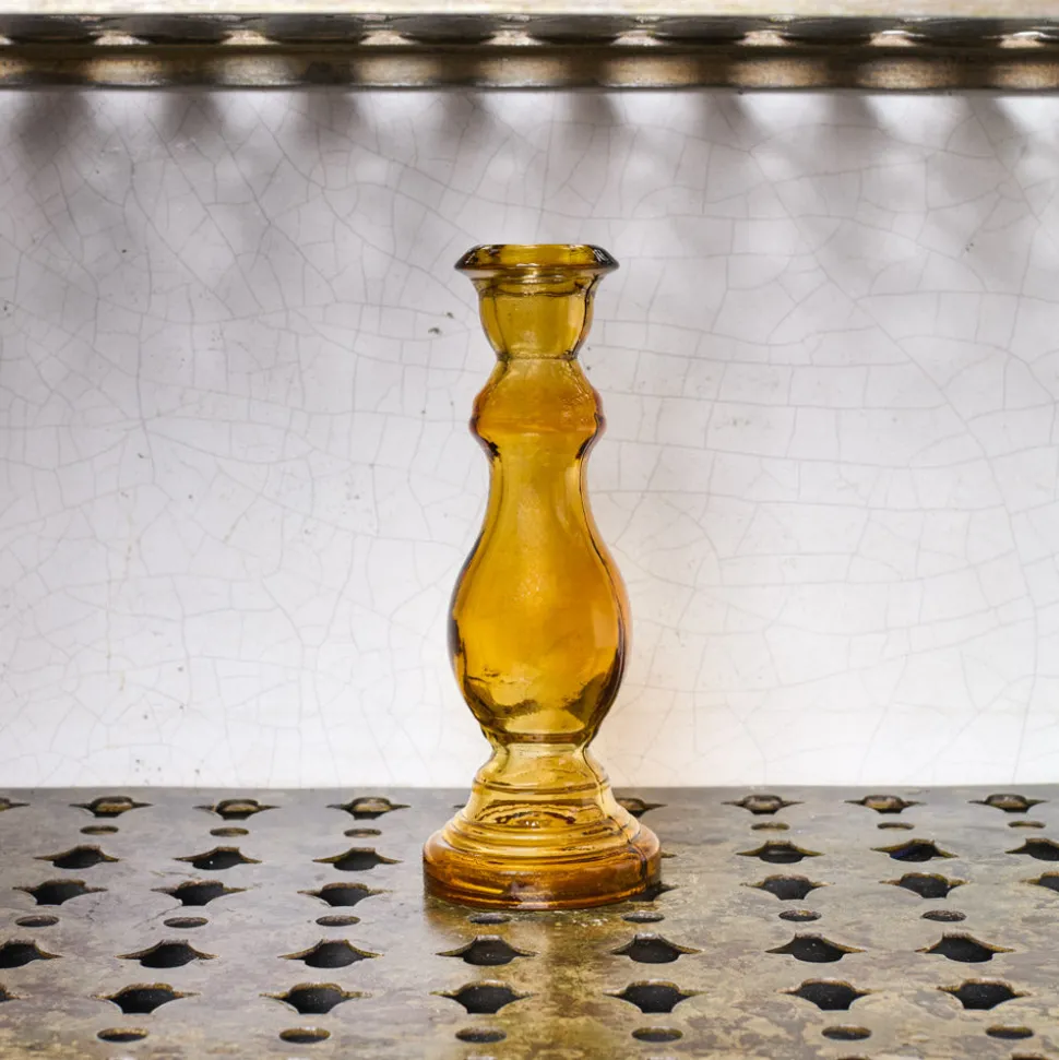 Bougeoir en verre recyclé - Gold - Noviembre