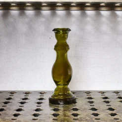Bougeoir en verre recyclé - Vert - Noviembre