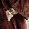Bracelet à Carreaux Médaille Merci - Bordeaux