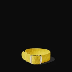 Bracelet de montre en Perlon tressé - Jaune