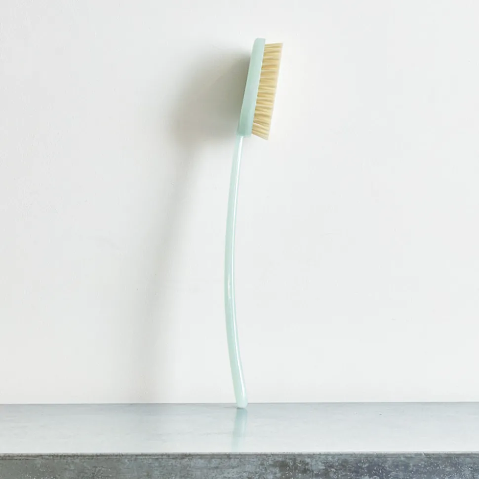 Brosse de bain - Manche Bleu Transparent