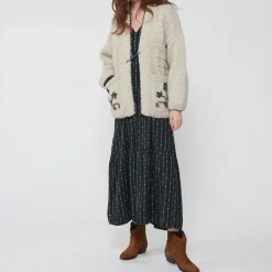 Bsbee - Gilet Kimono Fleur - Beige
