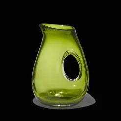 Carafe en verre soufflé - Olive