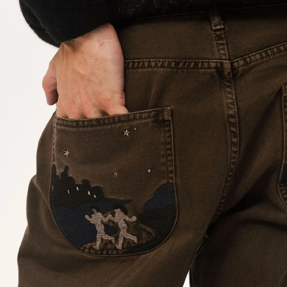 Carne Bollente - Pantalon Under the Moon - Marron