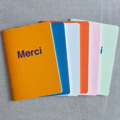 Carnet Merci - Bleu Zénith et Corail