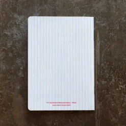Carnet Merci - Rayures Bleu Tyrrhénien et Rouge