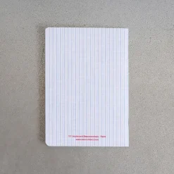 Carnet Merci - Rayures Bleu Tyrrhénien et Rouge